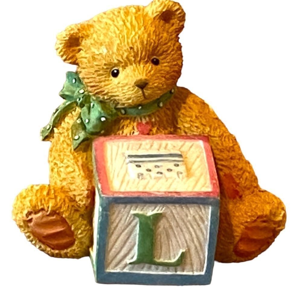 Vintage 1995 Priscilla Hillman L Alphabet Bear Cherished Teddies